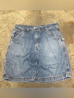 Y2K Old Navy Carpenter Jorts Men’s 36 Light Wash Baggy Skater Durable Streetwear